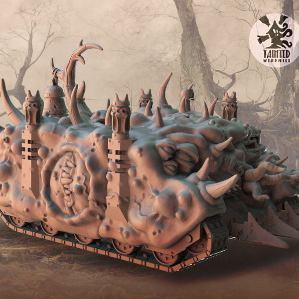 Plague Tank | Decaying Transport by Tainted Mill | 3D Printed Wargaming Proxies