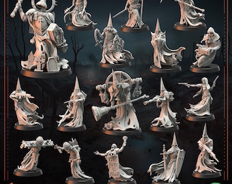 Wraith Pilgrims | Trench Crusade Compatible | Ghostly Trench Warriors by Crab Miniatures | 3D Printed Wargaming Proxies