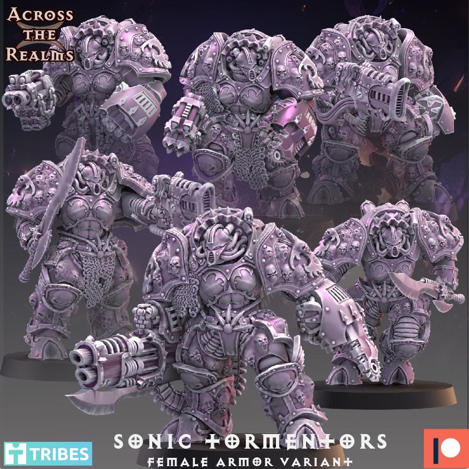 Sonic Tormentors | Blissful Warriors by Across the Realms | 3D Printed  Wargaming Proxies - Etsy, image size:967x967
