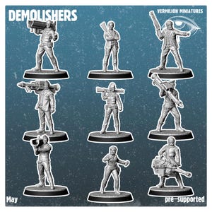 Demolishers | Post Apocalypse Minis by Vermillion | 3D Printed Wargaming Proxies