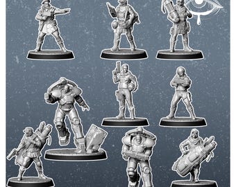 Steel Rising 2 | Post Apocalypse Minis by Vermillion | 3D Printed Wargaming Proxies