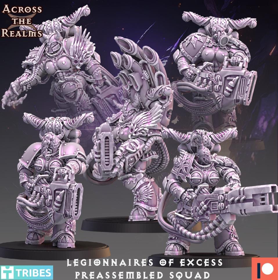 Sonic Wailers | Blissful Warriors by Across the Realms | 3D Printed Wargaming Proxies