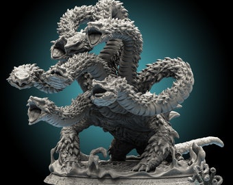 Snapping Turtle Hydra | Swamp Beast from Runic Collectibles | RPG 3D Printed Wargaming Proxies