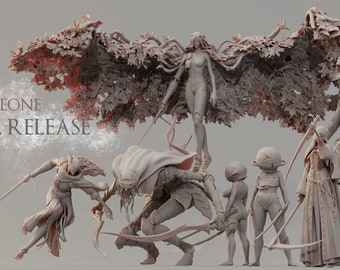 Senhoras e senhores | Mulheres poderosas e homens mortos-vivos por Realsteone | Réplicas impressas em 3D para jogos de guerra