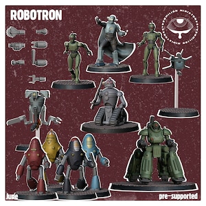 Robotron | Post Apocalypse Minis by Vermillion | 3D Printed Wargaming Proxies