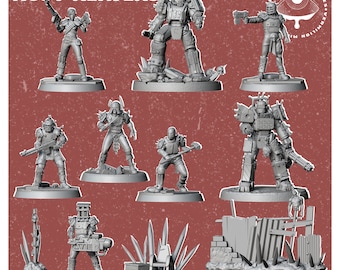 Rust Reavers | Post Apocalypse Minis by Vermillion | 3D Printed Wargaming Proxies