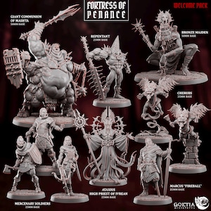 Fortaleza de la Penitencia / Penitentes de Goetia Miniatures / Proxies de Wargaming impresos en 3D