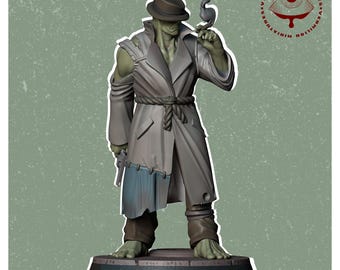 Radioactive Detective | Post Apocalypse Minis by Vermillion | 3D Printed Wargaming Proxies