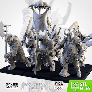 Northern Warriors | Big Armored Ogres by Txarli | 3D Printed Wargaming Proxies