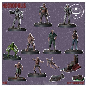 Necropolis | Post Apocalypse Minis by Vermillion | 3D Printed Wargaming Proxies