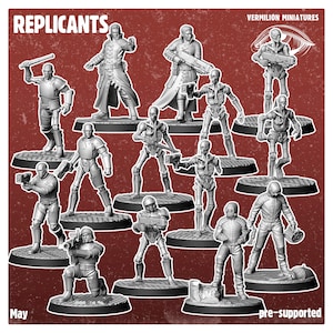 Replicants| Post Apocalypse Legion Minis by Vermillion | 3D Printed Wargaming Proxies
