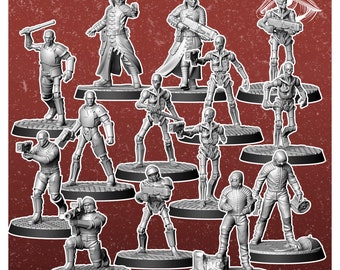 Replicants| Post Apocalypse Legion Minis by Vermillion | 3D Printed Wargaming Proxies