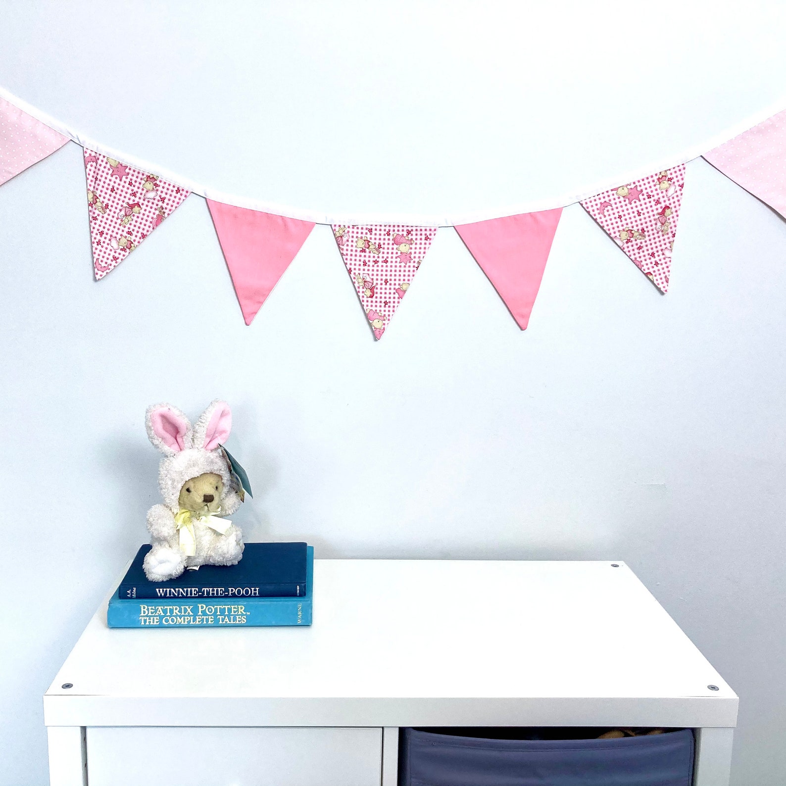 Pink Baby Girl Bunting Nursery Bunting & Decor New Baby Etsy UK