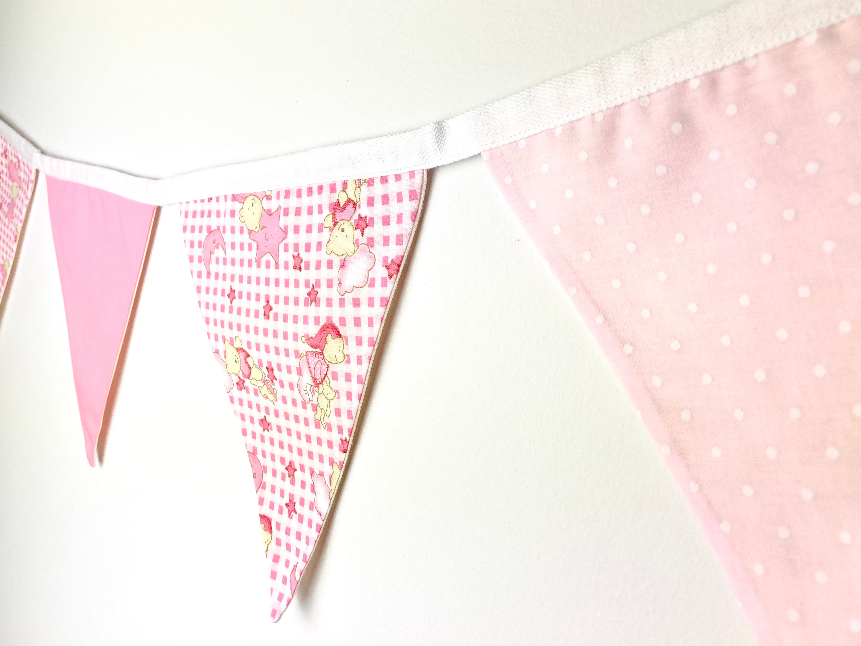 Pink Baby Girl Bunting Nursery Bunting & Decor New Baby Etsy UK