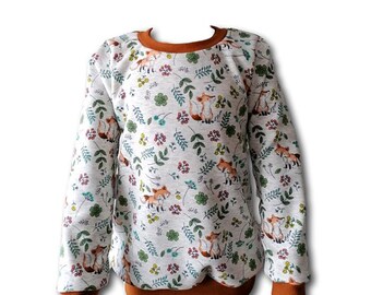 Sweatshirt, Shirt, Kinderpulli, Langarmshirt Sweat Melange Fuchs 62-152 ÖkoTex