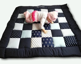 Krabbeldecke Babydecke Patchwork