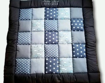 Krabbeldecke Babydecke Patchwork