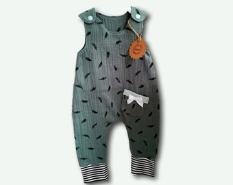 Strampler / Babystrampler / Musselin / Romper / Strampler Mädchen / Strampler  Jungen /Jumpsuit / mint / 56-86