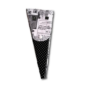 Scissor case / scissor bag / bag for 3 scissors / scissor butler / cotton / black and white / 26.5 cm