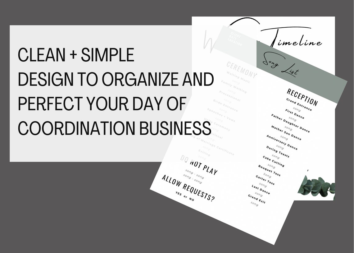 Wedding Coordinator Planning Template editable for Free on Canva.com ...