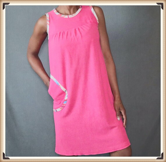 1970s Pink Terrycloth Nightgown - image 1
