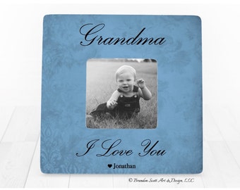 Mothers Day Gift for Grandma Nana Grandmother Gift Personalized Picture frame, Grandma Frame, Grandma Gift from Grandson, Theres this boy