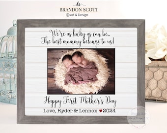 Twins Mothers Day Gift For Mom Twins First Mother's Day Gift Twins Mom Frame New Mom Gift , 1st Mothers Day 2024 Frame Gift