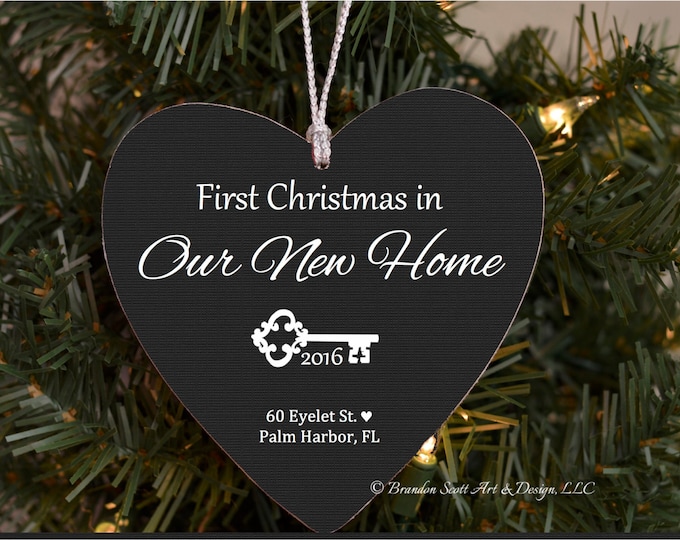 Our First Home, Christmas Ornament, Personalized, First Home Ornament, Custom Ornament, Housewarming Gift, New Home, First house, 1st Home