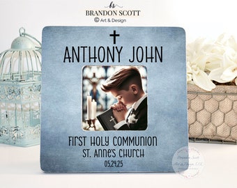Personalized First Communion Frame – Gift for Communion – Religious Keepsake – Custom Photo Frame for Boy or Girl, my first holy communion