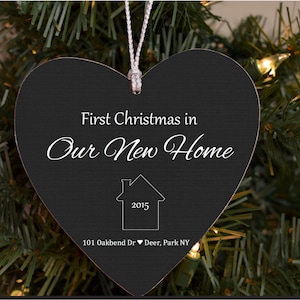 First Home Ornament, Our First Home, Christmas Ornament, Personalized, Custom Ornament, Housewarming Gift, New Home, First house, 1st Home image 1