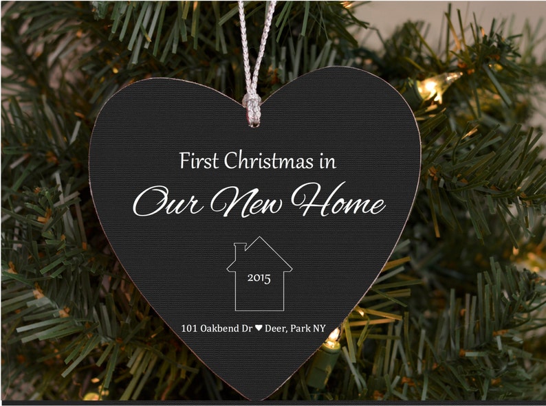 First Home Ornament, Our First Home, Christmas Ornament, Personalized, Custom Ornament, Housewarming Gift, New Home, First house, 1st Home image 1