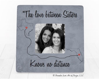 Long Distance Sisters Frame, Long Distance Sister, Sister Frame, Sister Gift, Gift For Sister, Sisters, Sister in Law Frame Gift