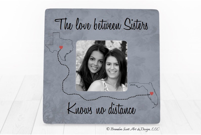 Sister Frame Gift For Sister Sister Gift Long Distance Sister Sisters Long Distance Sisters Frame Sister in Law Frame Gift