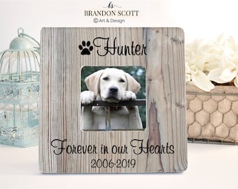 Personalized Pet Memorial Frame: Dog Cat Loss Gift