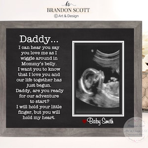 Pregnancy Announcement To Husband, Daddy Ultrasound Gift, Gift From Unborn Baby, Daddy Ultrasound Frame,Daddy To Be Gift,First Time Dad Gift