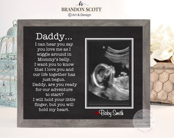 Pregnancy Announcement To Husband, Daddy Ultrasound Gift, Gift From Unborn Baby, Daddy Ultrasound Frame,Daddy To Be Gift,First Time Dad Gift