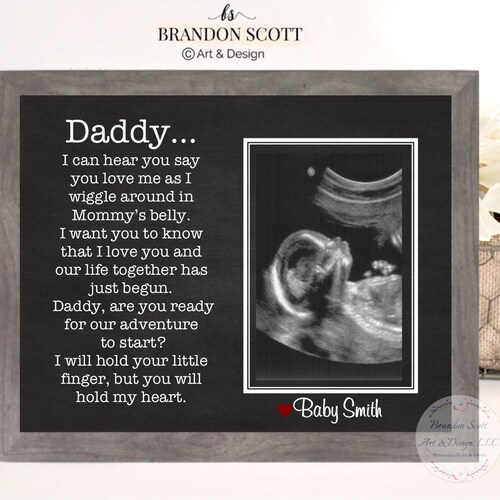 Pregnancy Announcement To Husband Daddy Ultrasound Gift Gift Etsy