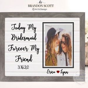 Bridesmaid Personalized Gift Bridesmaid Picture Frame Bridesmaid Personalized Gifts Bridal Party Gifts Bridesmaid Picture Frame 4x6
