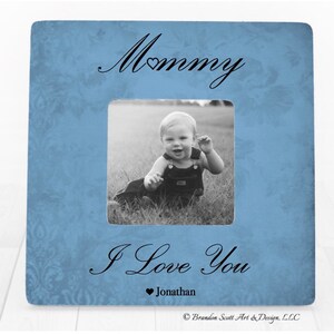 Personalized Mother&#39;s Day Picture Frame: Real Wood Mom Gift