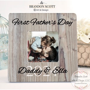 First Father's Day Gift Picture Frame Personalized Gift for New Dad Daddy Happy First Fathers Day Frame for Daddy to be