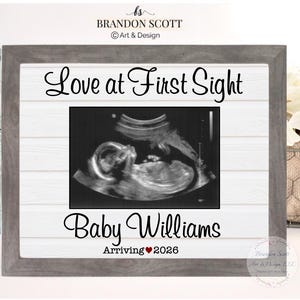 Personalized Sonogram Frame: Love at First Sight, Ultrasound Keepsake