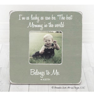 Mothers Day Gift for Mom, Mom Frame, Mother Gift, Personalized Picture Frame for Mom from Son Daughter, Best Mom, Holiday Gift