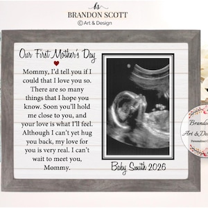 First Mother's Day Sonogram Gift For Mom, First Mother's Day Gift, Mom Frame, New Mom Gift, 1st Mothers Day Frame, Mother's Day Ultrasound