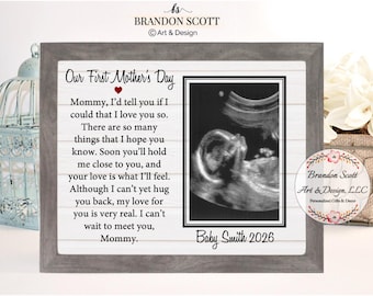 First Mother's Day Sonogram Gift For Mom, First Mother's Day Gift, Mom Frame, New Mom Gift, 1st Mothers Day Frame, Mother's Day Ultrasound