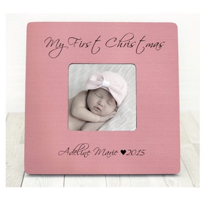 Personalized Baby&#39;s First Christmas Frame, Personalized Picture Frame, Christmas Gift, Baby Frame, Baby&#39;s First Christmas Gift, Newborn