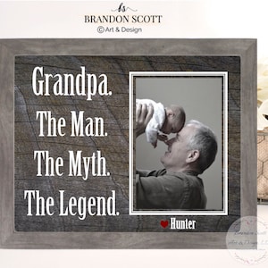 The Man The Myth The Legend, father&#39;s day gift for Grandpa, Grandpa frame, gift for Papa, Grandpa Gift, Father&#39;s Day gift for Grandfather