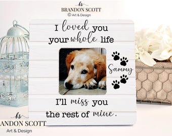 Personalized Dog Memorial Frame: Pet Loss Gift, pet memorial, dog sympathy gift, pet loss