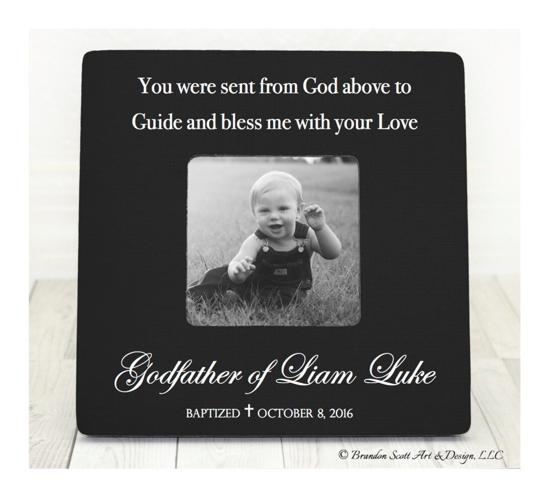 Godfather Frame Baptism Frame Christening Frame Godparent Etsy