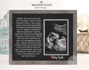 Fathers day Gift from Baby bump New Dad Daddy Gift New Dad From First Time Dad Pregnant Dad Gift Ultrasound Daddy of Twins Pregnancy Frame