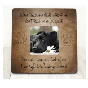 Pet Loss Memorial Pet Sympathy Gift Dog Cat Perfect Companions Forever in Our Hearts Personalized Picture Frame